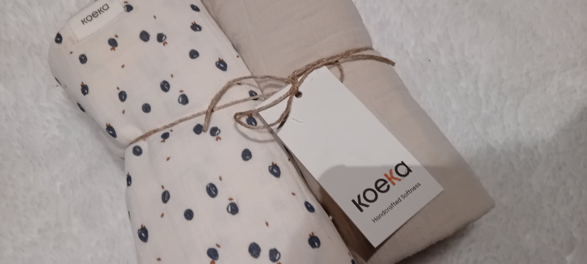 Koeka tetradoek 2-pack Lugo off white/ warm white