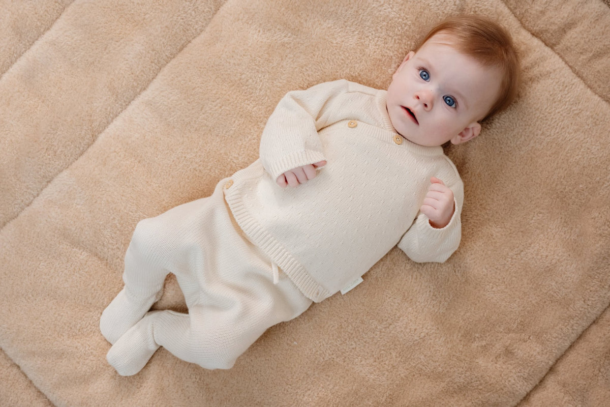 Gebreide broek wit Little Goose