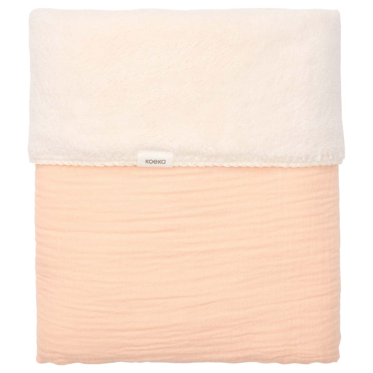 Koeka wiegdeken Teddy Faro peach