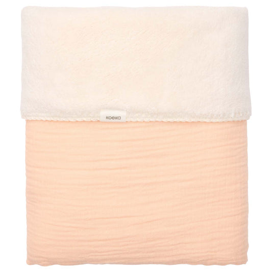 Koeka wiegdeken Teddy Faro peach