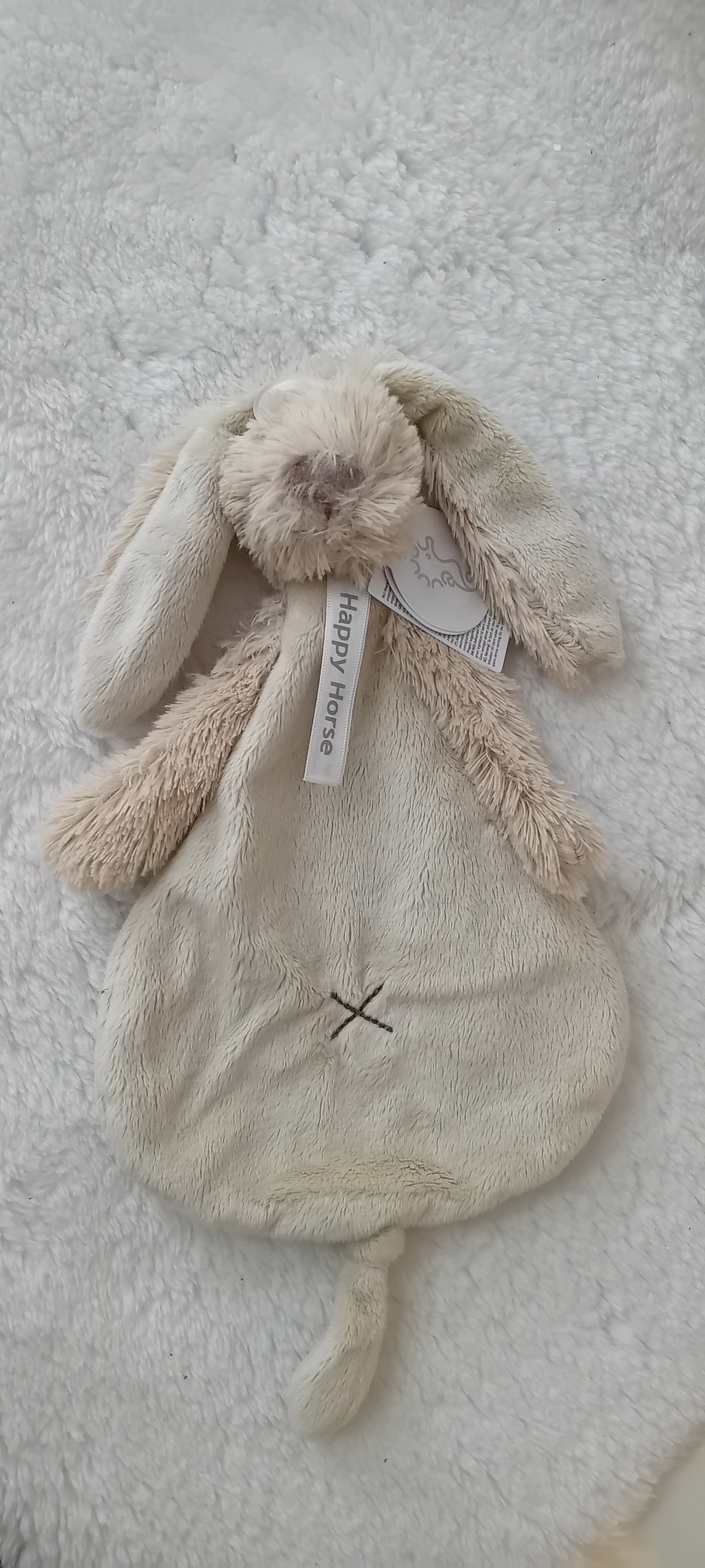 Happy Horse Rabbit Richie knuffel-(speen)doekje beige