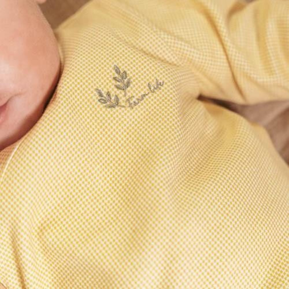 Little Dutch T-shirt overslag lange mouw Warm Yellow Check