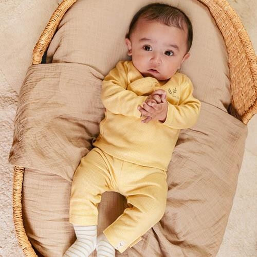 Little Dutch T-shirt overslag lange mouw Warm Yellow Check