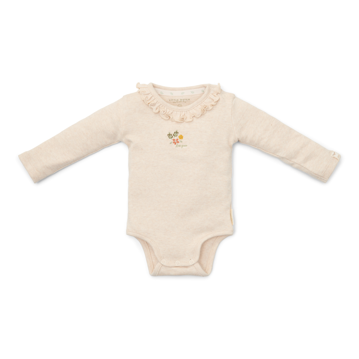 Little Dutch romper lange mouw Sand Melange