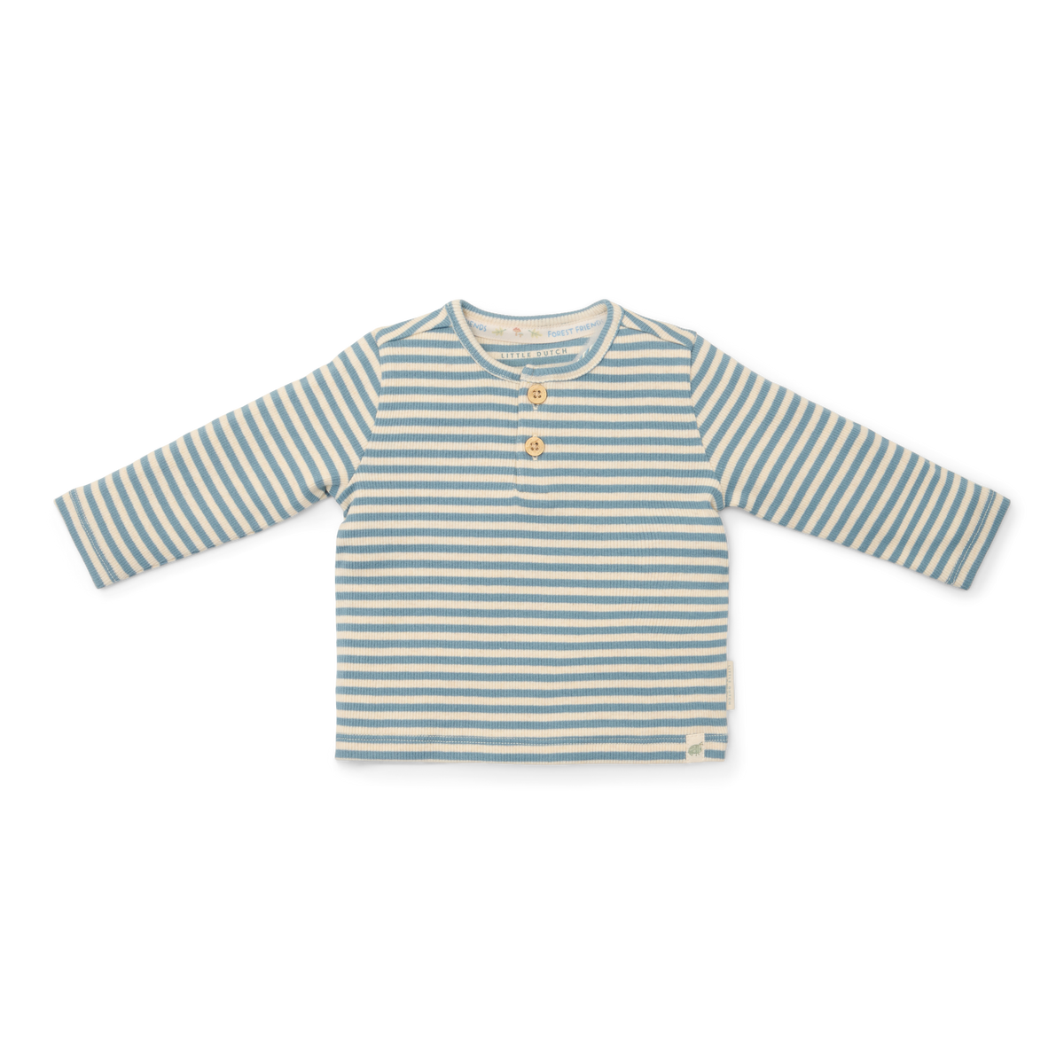 T-shirt lange mouw Stone Blue Stripe maat 56