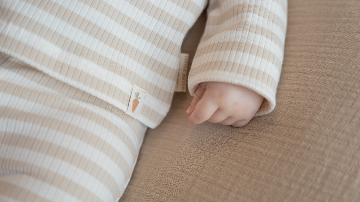 Little Dutch T-shirt lange mouw Stripe Sand/White