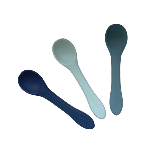 Mabebi siliconen lepels blauw