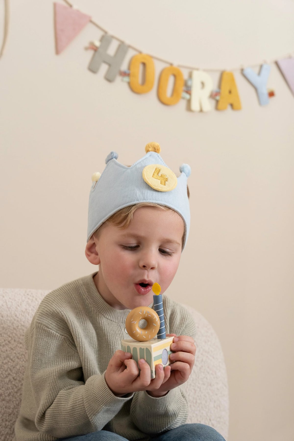 Verjaardagskroon cijfers blauw