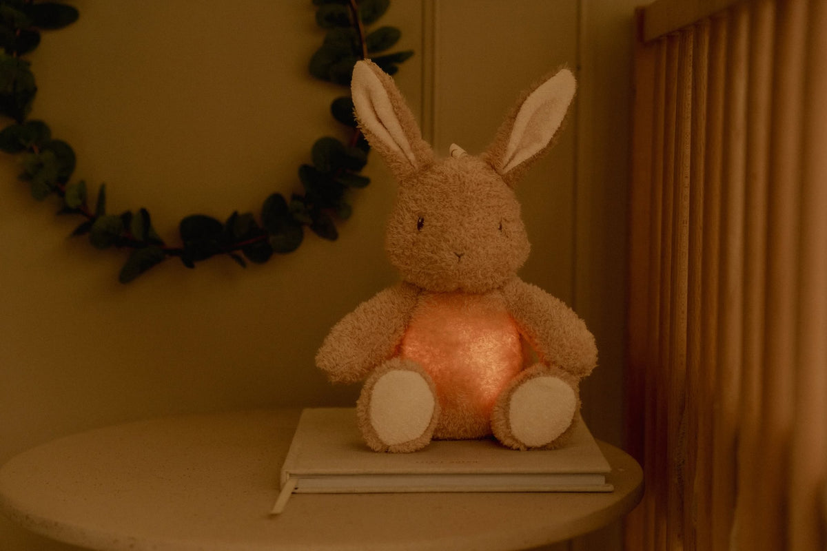 Knuffelkonijn licht en geluid (nachtlampje)