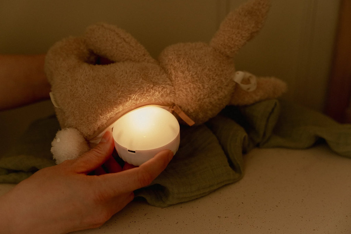 Knuffelkonijn licht en geluid (nachtlampje)
