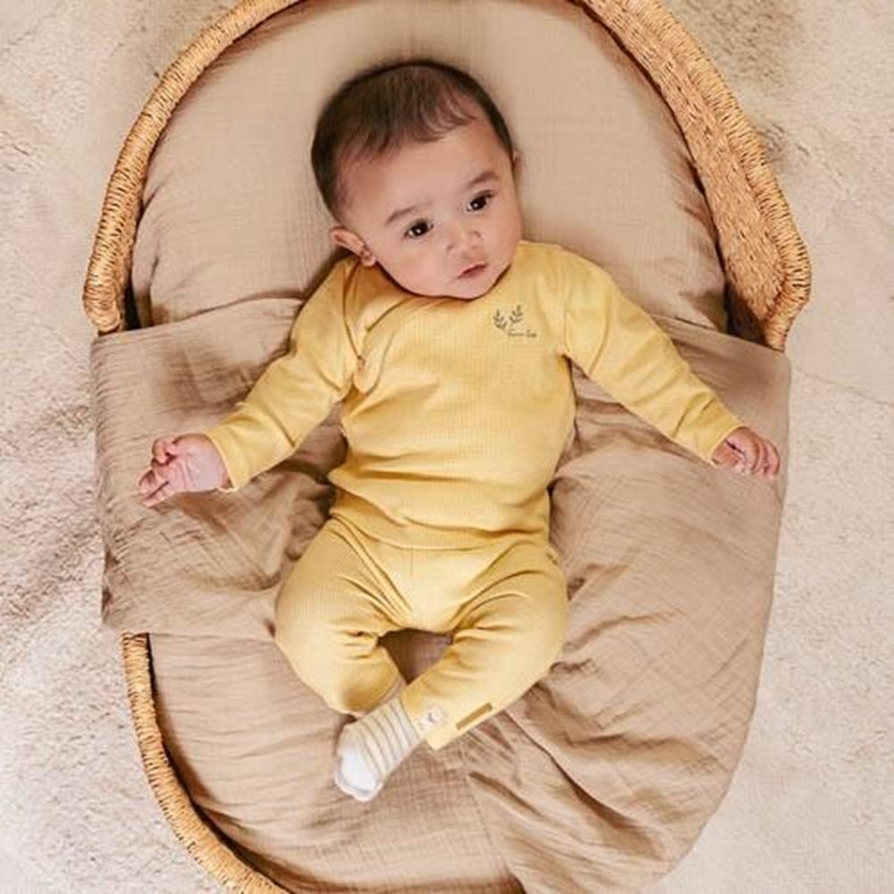 Little Dutch T-shirt overslag lange mouw Warm Yellow Check