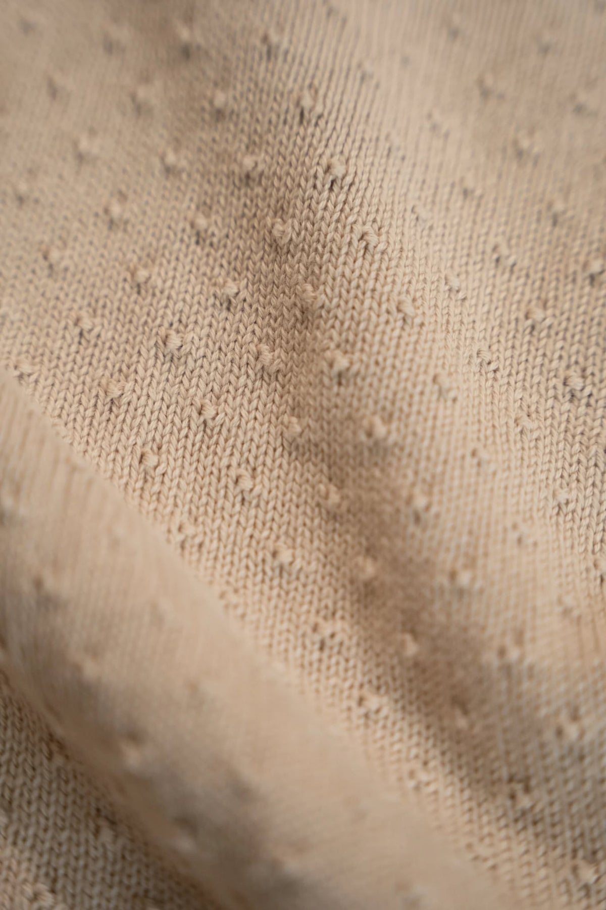 Wiegdeken gebreid/fleece beige "Pure Soft Beige"