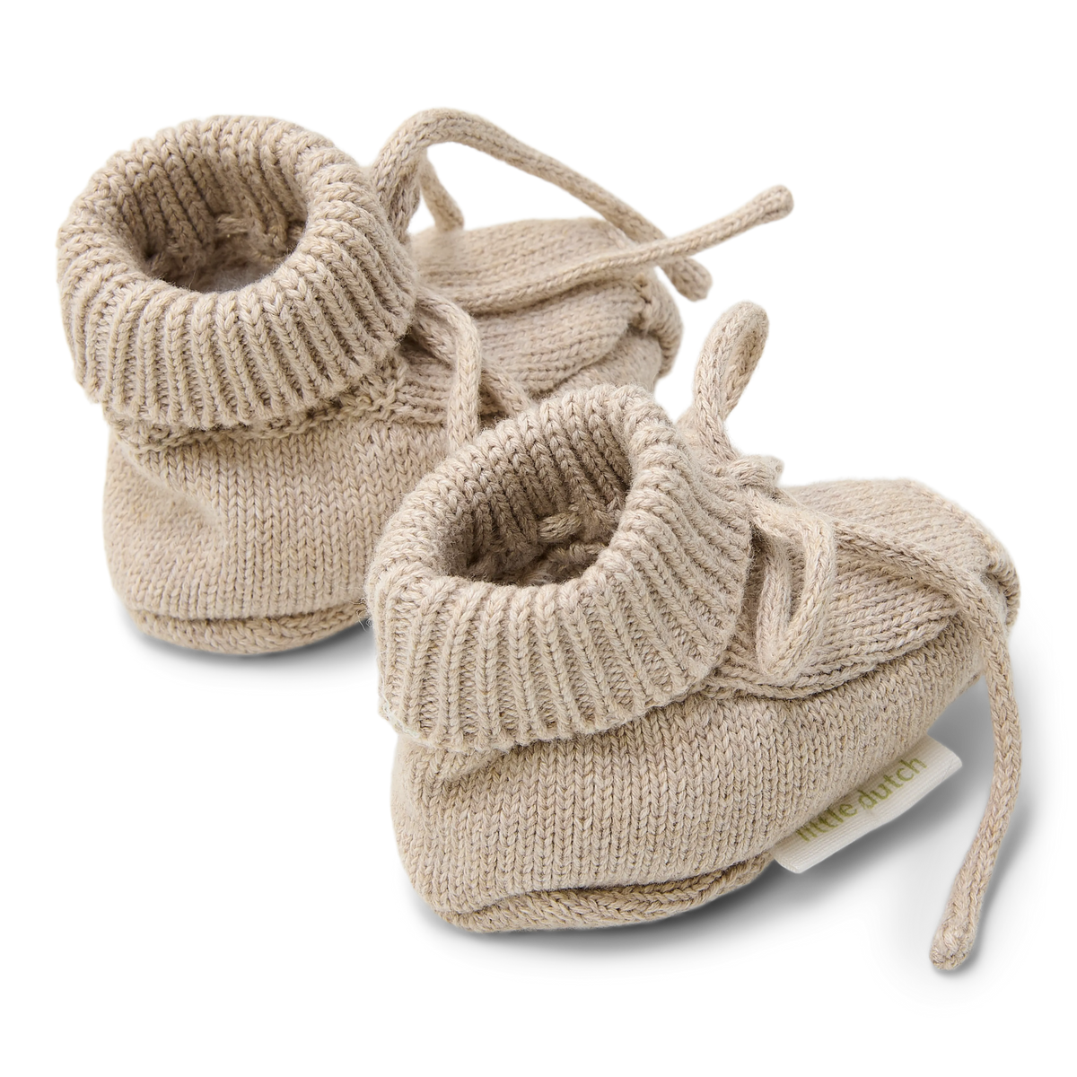 Gebreide slofjes beige Little Goose