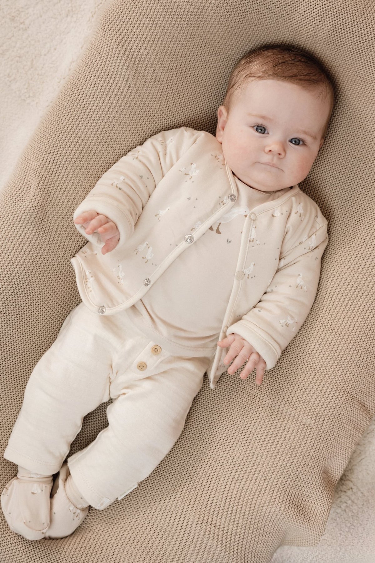 Broek beige Newborn Naturals Little Goose