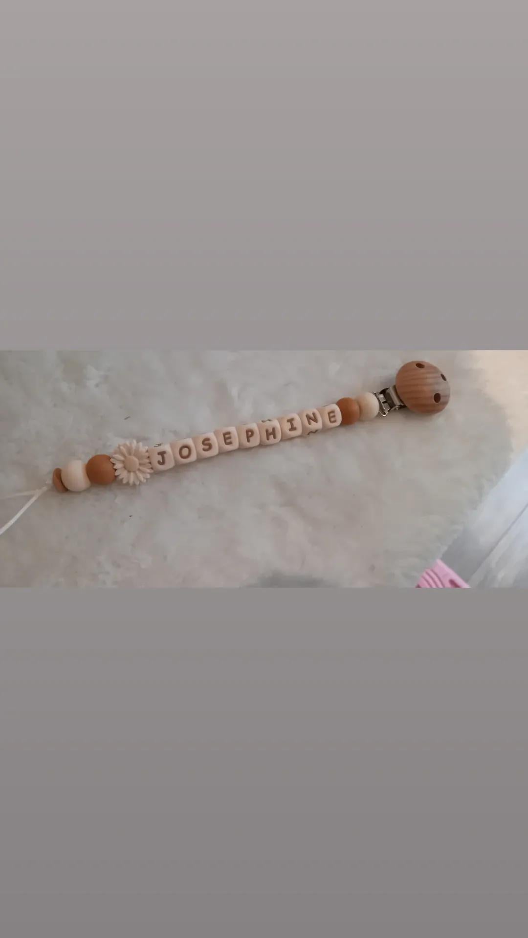 Speenkoord met naam en figuurtje