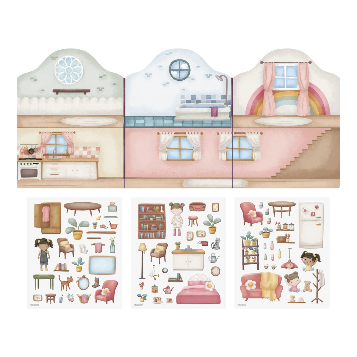 Herbruikbare stickerboek Rosa