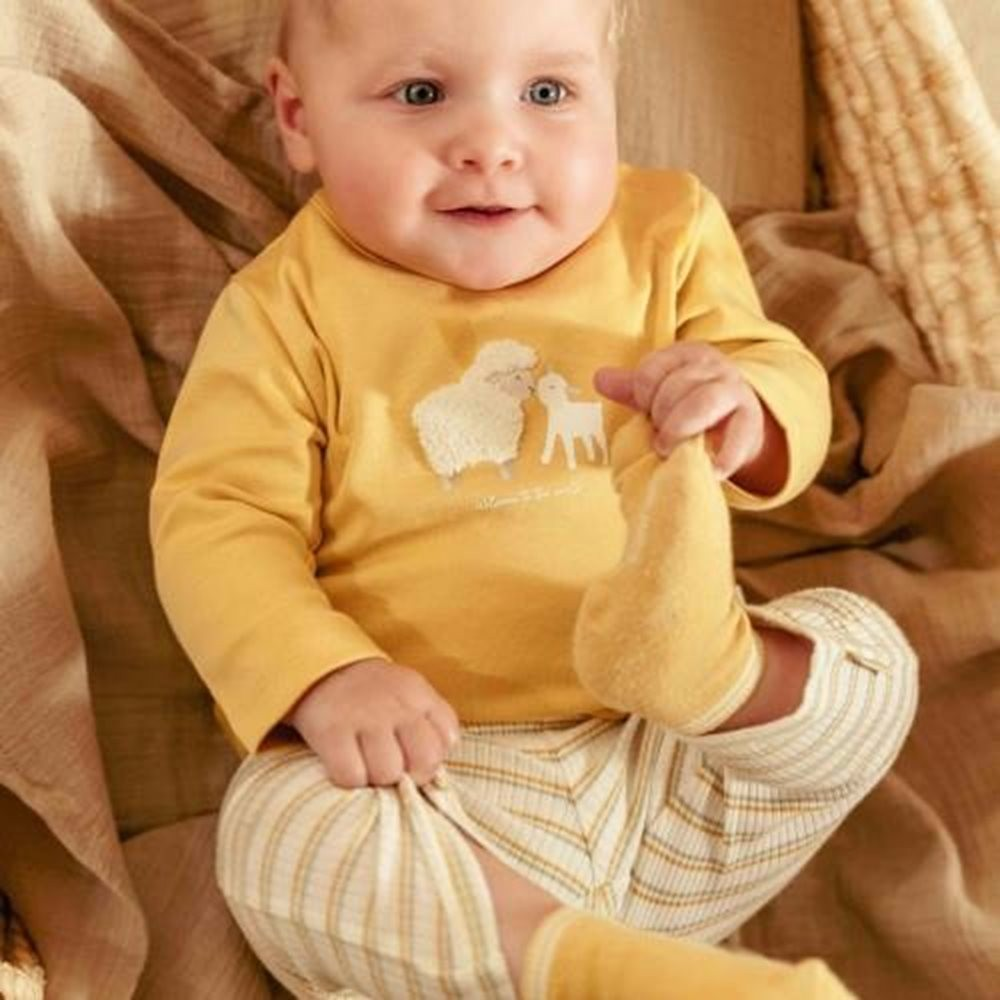 Little Dutch T-shirt lange mouw Warm Yellow