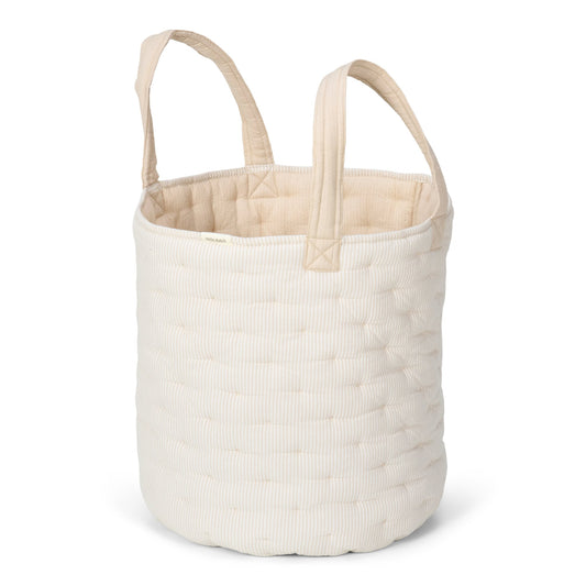 Opbergzak groot "Beige Stripe"