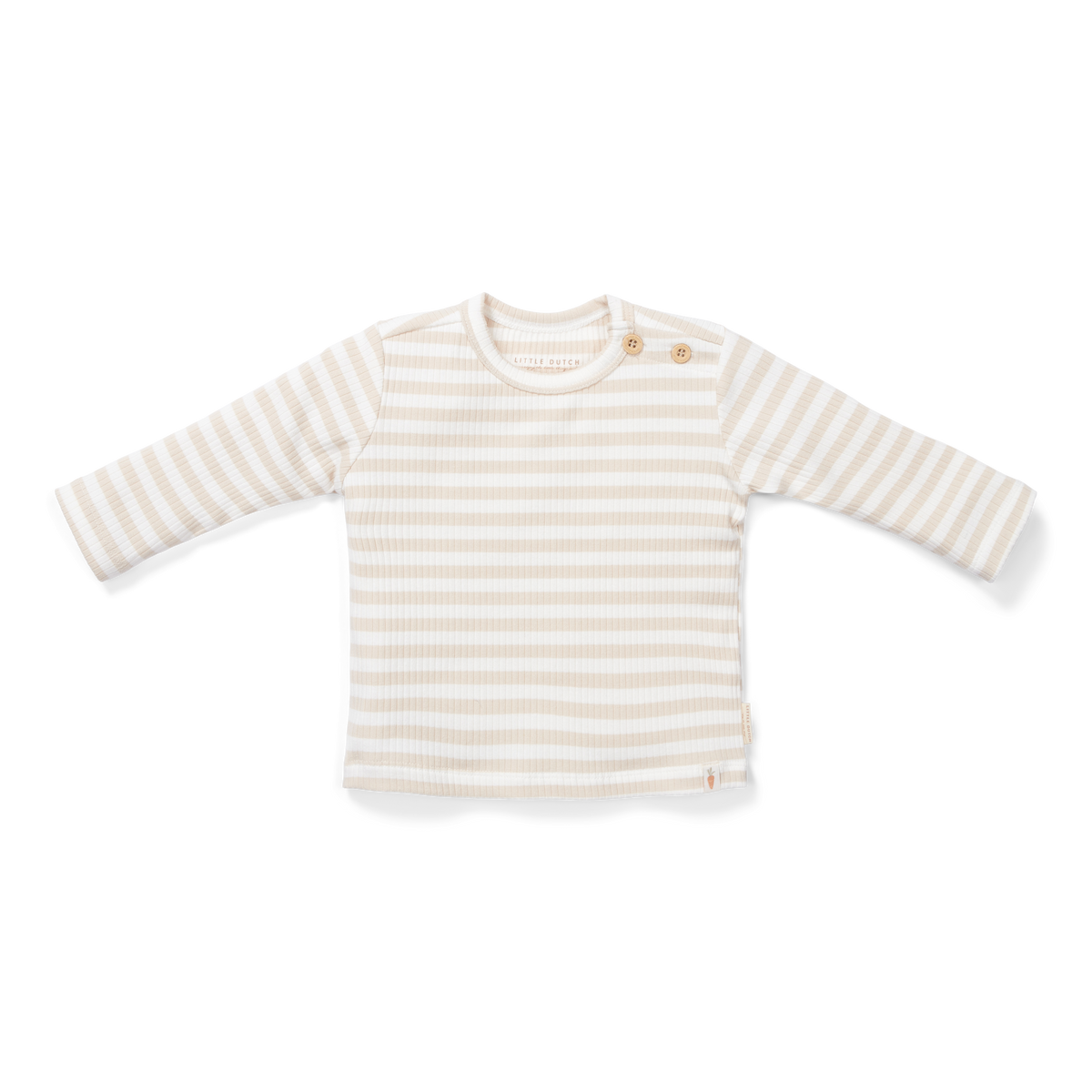 Little Dutch T-shirt lange mouw Stripe Sand/White